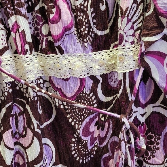 Y2K Gitano Plus Size Women's Boho Top Size 30/32 - Picture 3 of 4